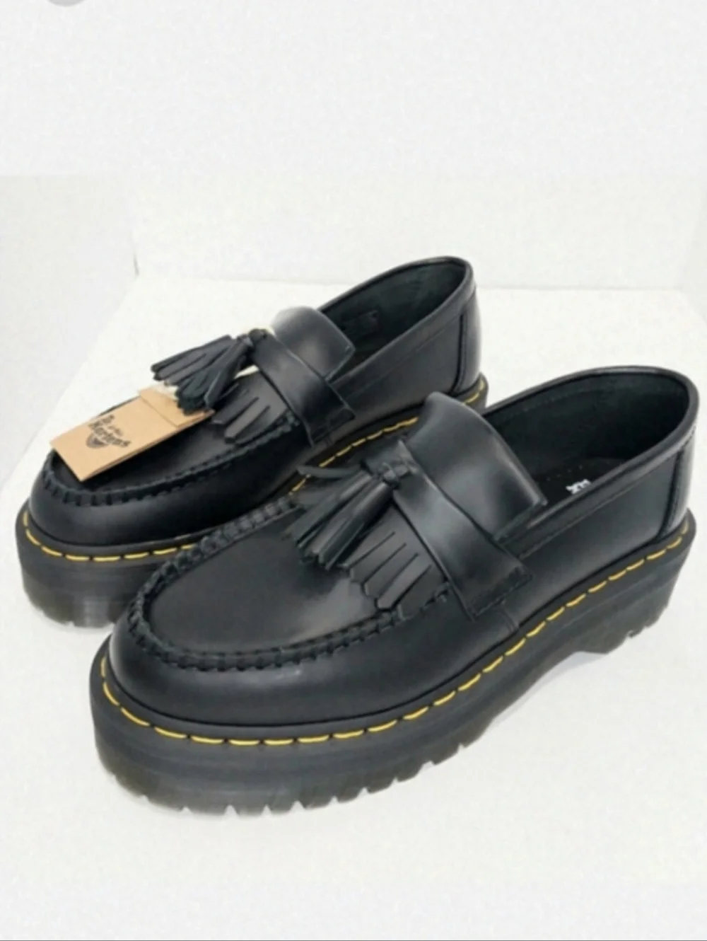 Dr. Martens‎ Adrian Quad Leather Platform Tassel Loafer, NWT, Size 9|EUR 41
